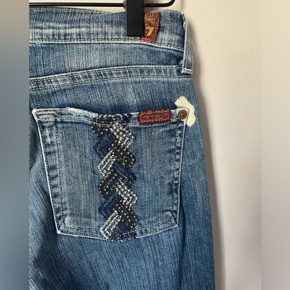 7 For All Mankind Boot Cut Jeans Size 27 - Picture 8 of 12